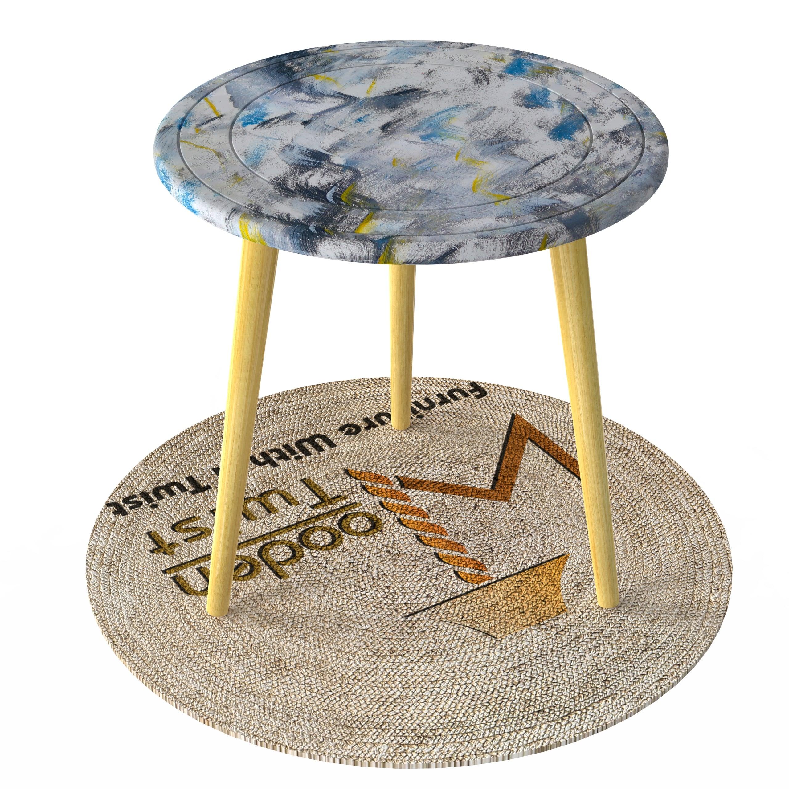 Wooden Twist Malin Round End Table - WoodenTwist