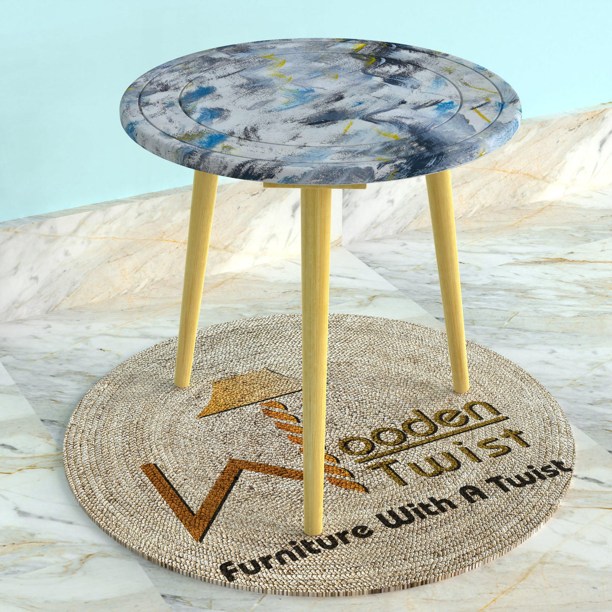 A Compact Round End Table