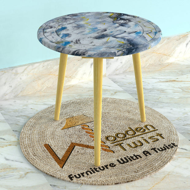 Wooden Twist Malin Round End Table - WoodenTwist