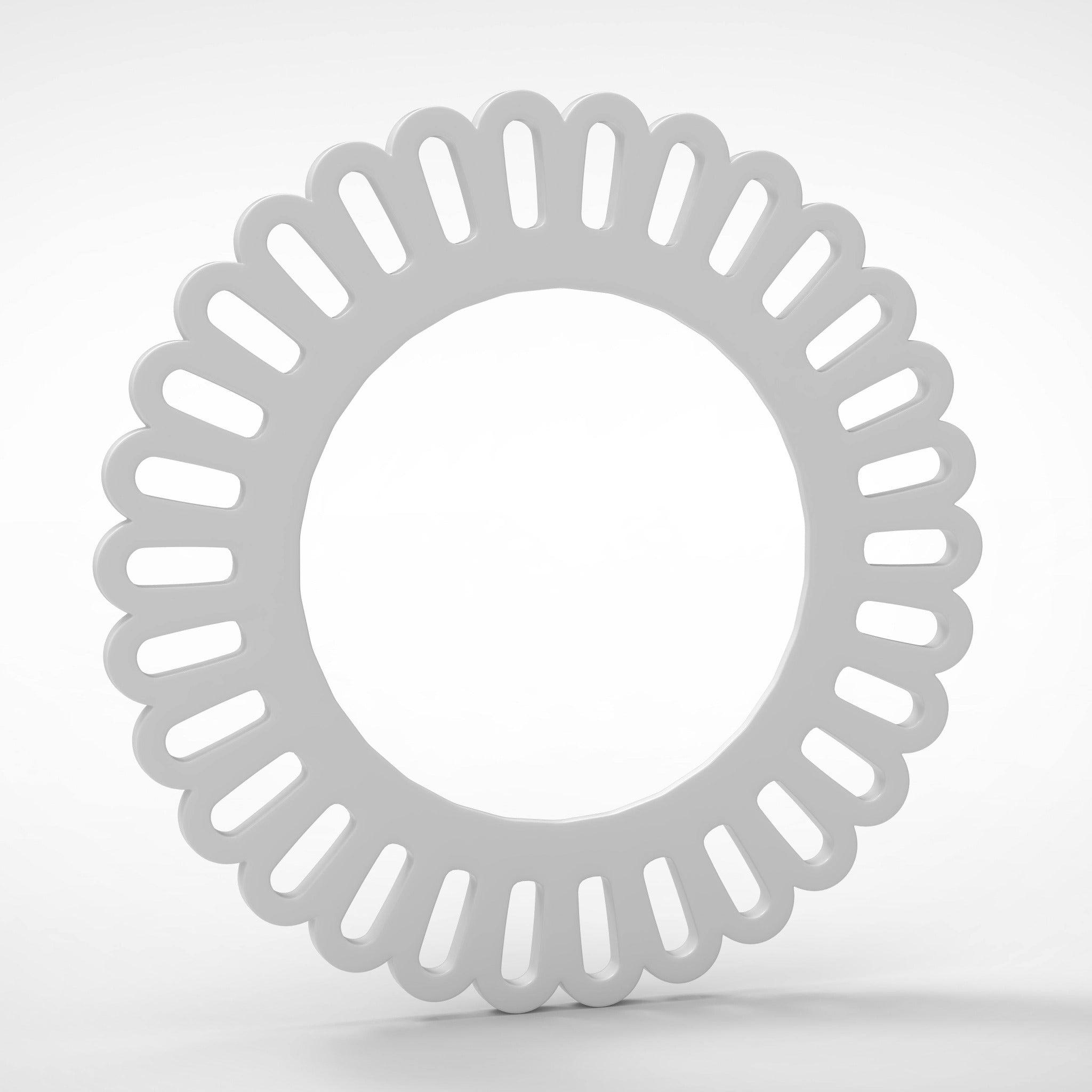 Round Shaped Exquisite Wall Panel In White - Image 3