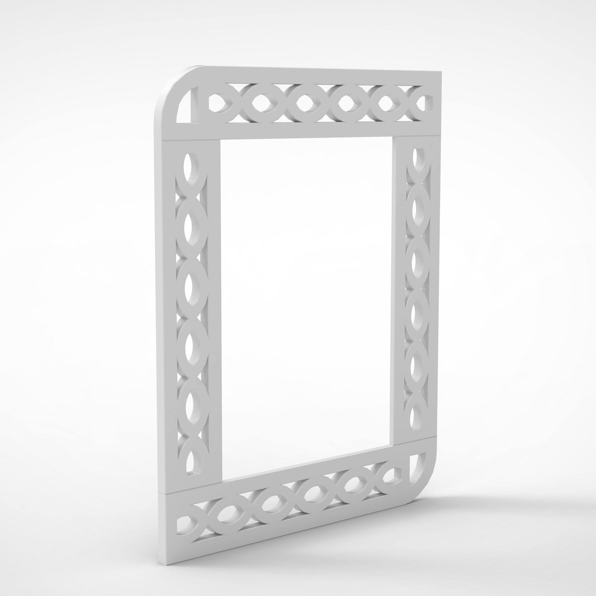 Modern Decorative Wooden Wall Panel - White Finish Close-up