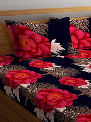 3D Double Bedsheet with 2 Pillow Covers (Multicolor) - WoodenTwist