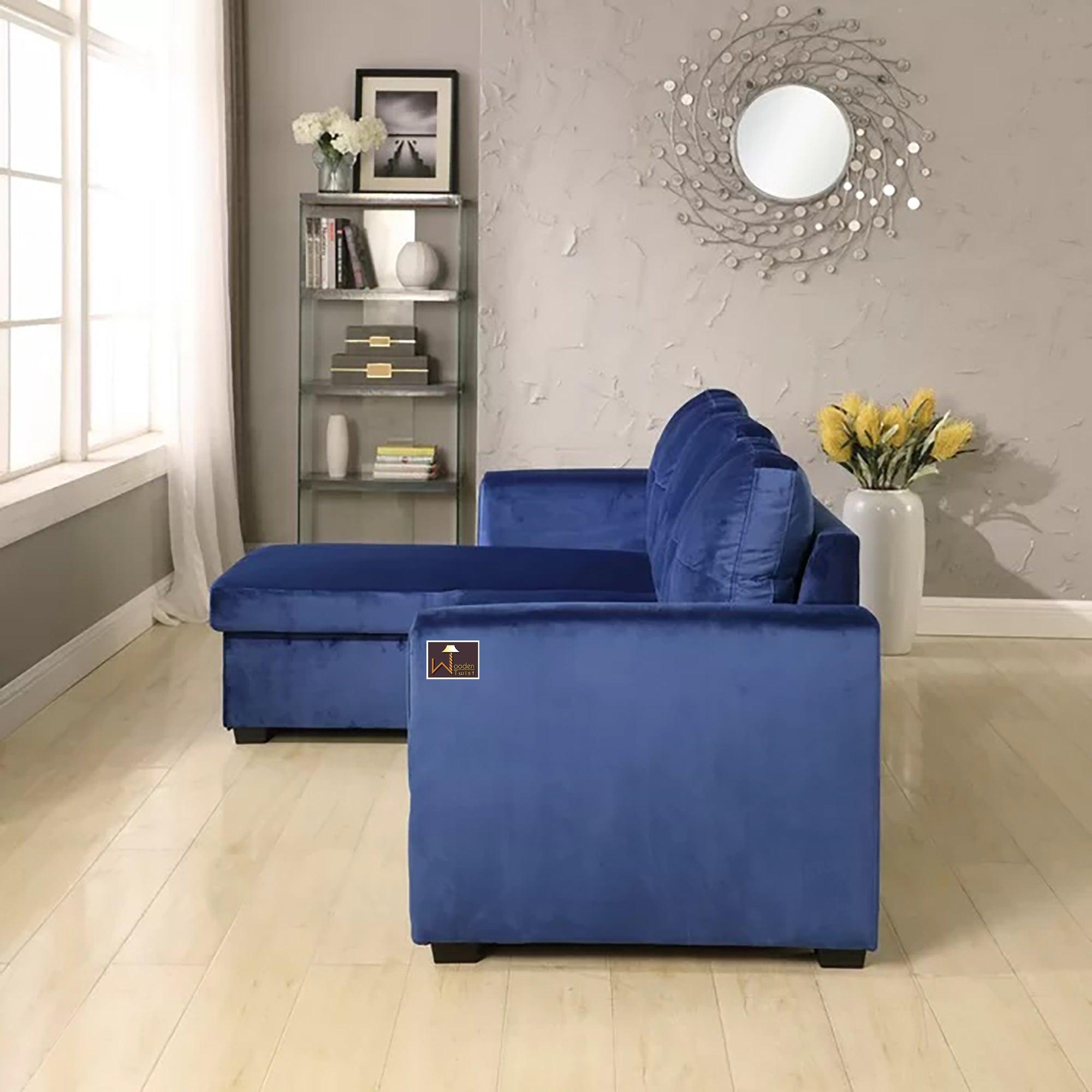 Madera 5 Seater L-Shape Sofa Cum Bed with Comfort Cushion - WoodenTwist