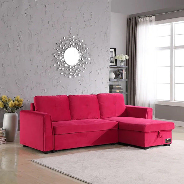 Madera 5 Seater L-Shape Sofa Cum Bed with Comfort Cushion - WoodenTwist
