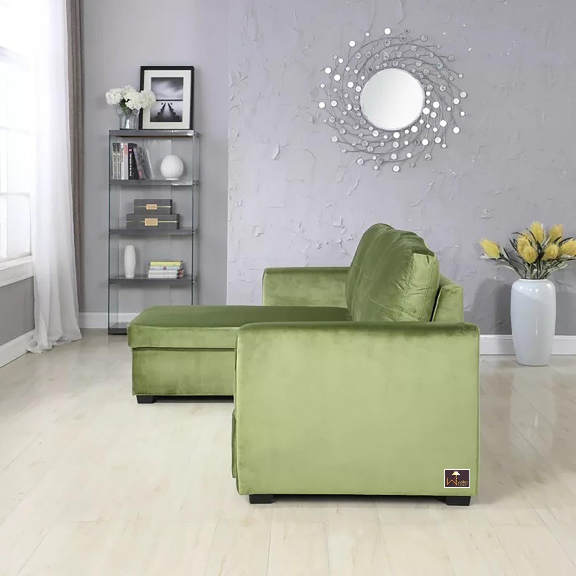 Madera 5 Seater L-Shape Sofa Cum Bed with Comfort Cushion - WoodenTwist