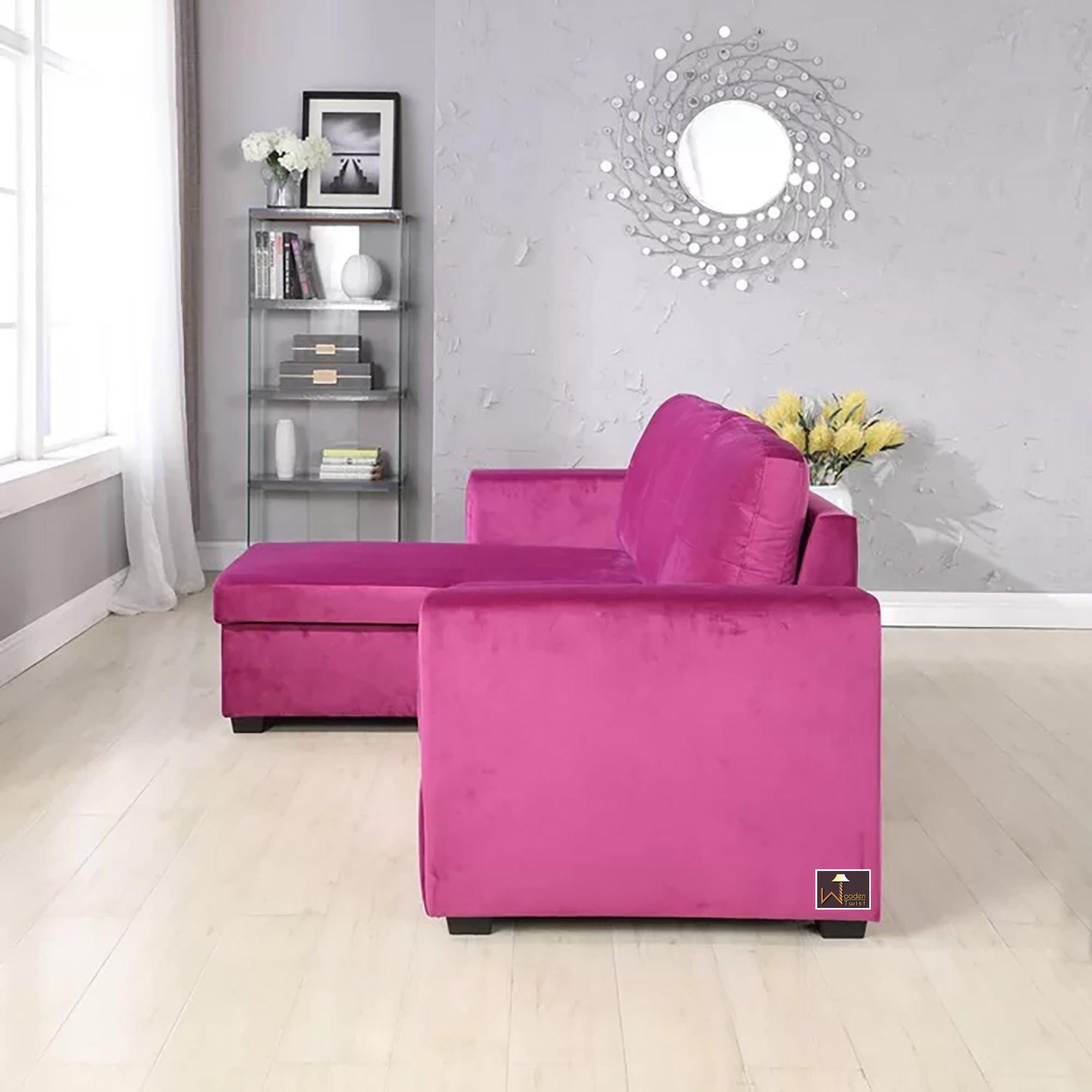 Madera 5 Seater L-Shape Sofa Cum Bed with Comfort Cushion - WoodenTwist