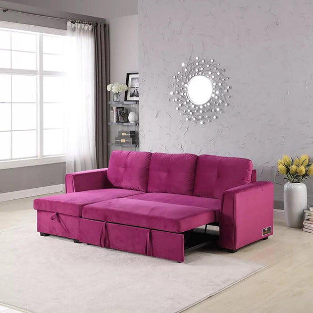 Madera 5 Seater L-Shape Sofa Cum Bed with Comfort Cushion - WoodenTwist