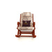 Mecedora Sheesham Wood Rocking Chair With Textured Sweat Fabric - WoodenTwist