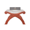 Premium Teak Wood Stool/Foot Rest in Fabric