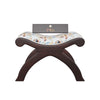 Teak Wood Stool/Foot Rest in Fabric