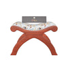 Teak Wood Stool/Foot Rest in Fabric