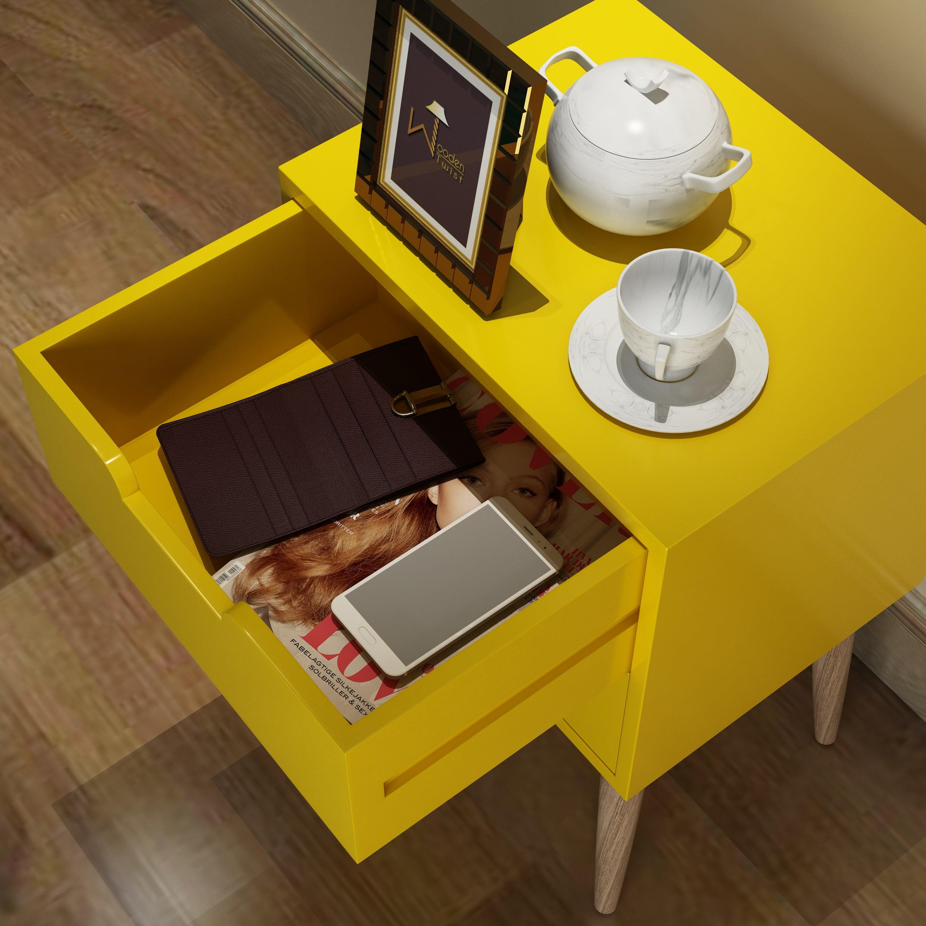 Amazing Bedside Table with Two Drawers - WoodenTwist