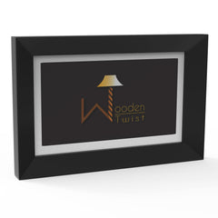 Wooden Photo Frame In Black Finish 8x6 Photo Size - WoodenTwist