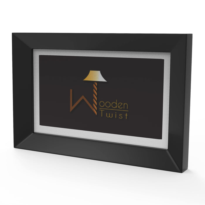 Wooden Photo Frame In Black Finish 8x6 Photo Size - WoodenTwist