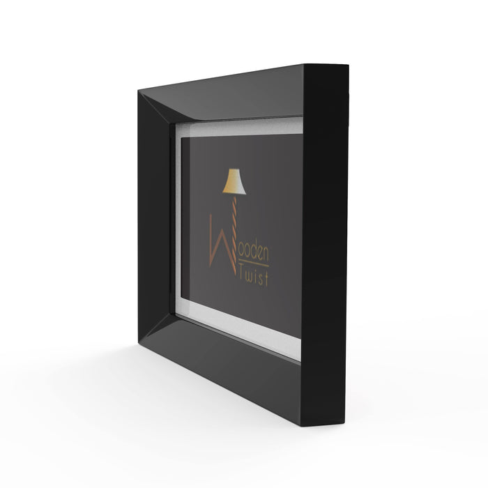 Wooden Photo Frame In Black Finish 8x6 Photo Size - WoodenTwist