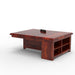 Esto Teak Wood Coffee Table Set With Side Storage - WoodenTwist