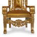 Luxurious High Back Throne Chair (Golden) - WoodenTwist