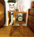 Noel Wooden Floor Lamp with Brown Base and Jute Fabric Lampshade - WoodenTwist