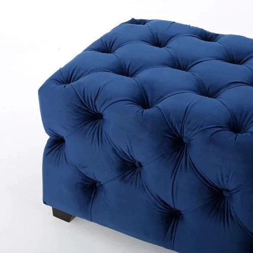 Wide Tufted Modern Bench For Living Room - WoodenTwist