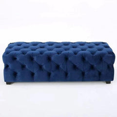 Wide Tufted Modern Bench For Living Room - WoodenTwist