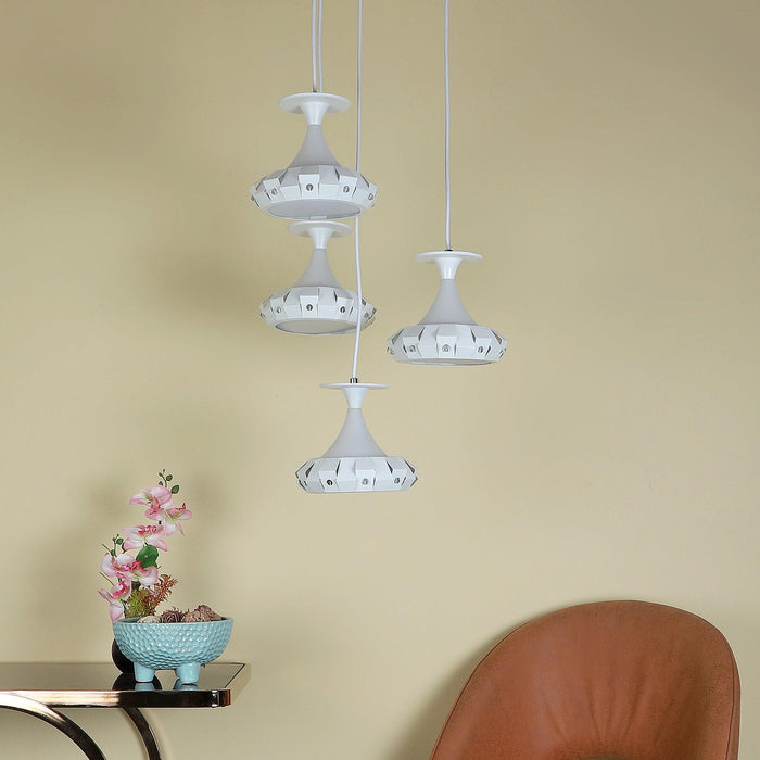 Stylish & Classy White Iron Hanging Lights - WoodenTwist