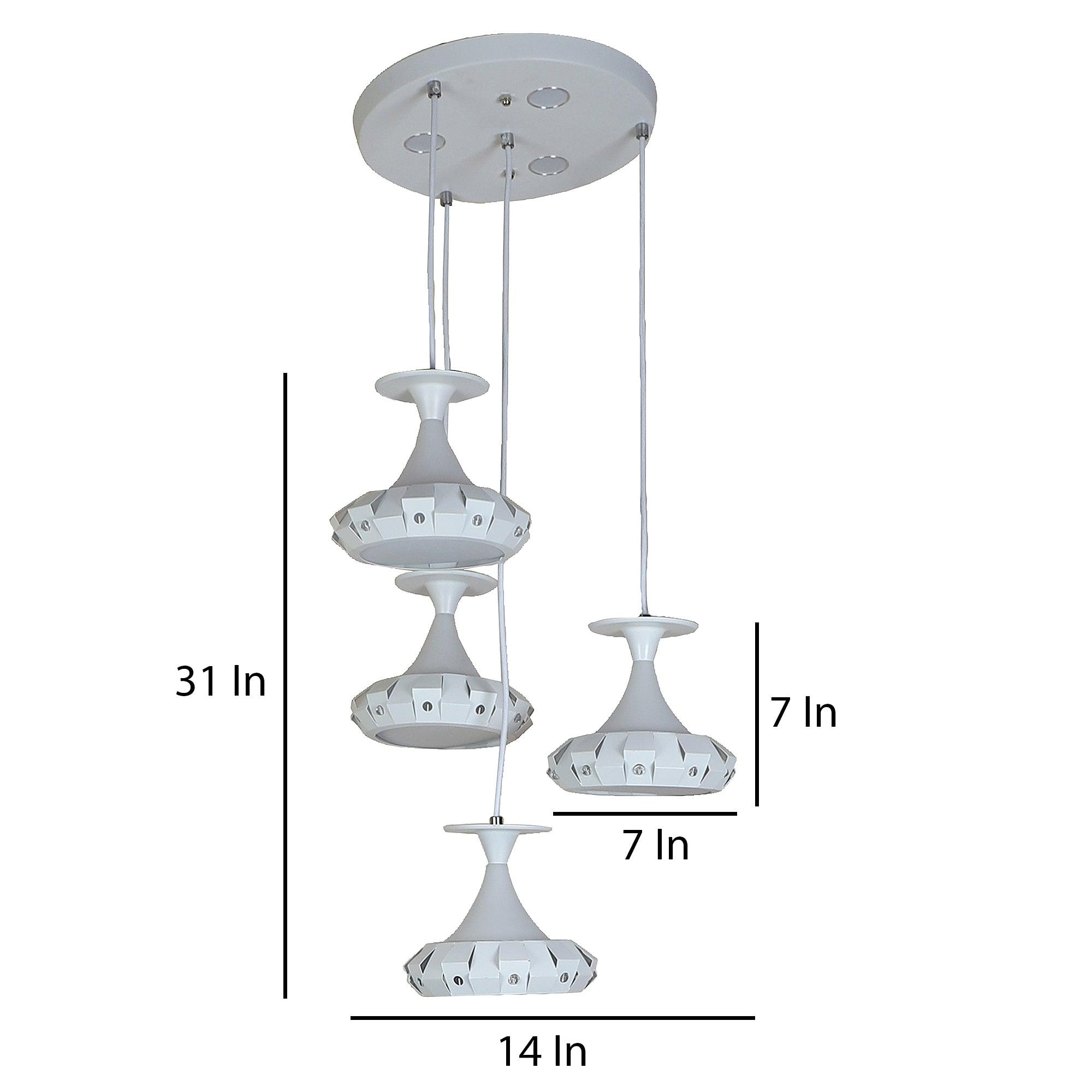 Stylish & Classy White Iron Hanging Lights - WoodenTwist