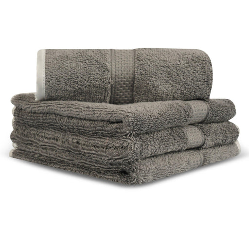 LUSH & BEYOND 100% Cotton 4 Piece Face Towel Set 500 GSM (Grey) - WoodenTwist
