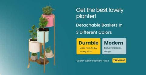 Foldable Decorative 6 Tier Plant Stand Rack For Indoor & Outdoor Plants - WoodenTwist