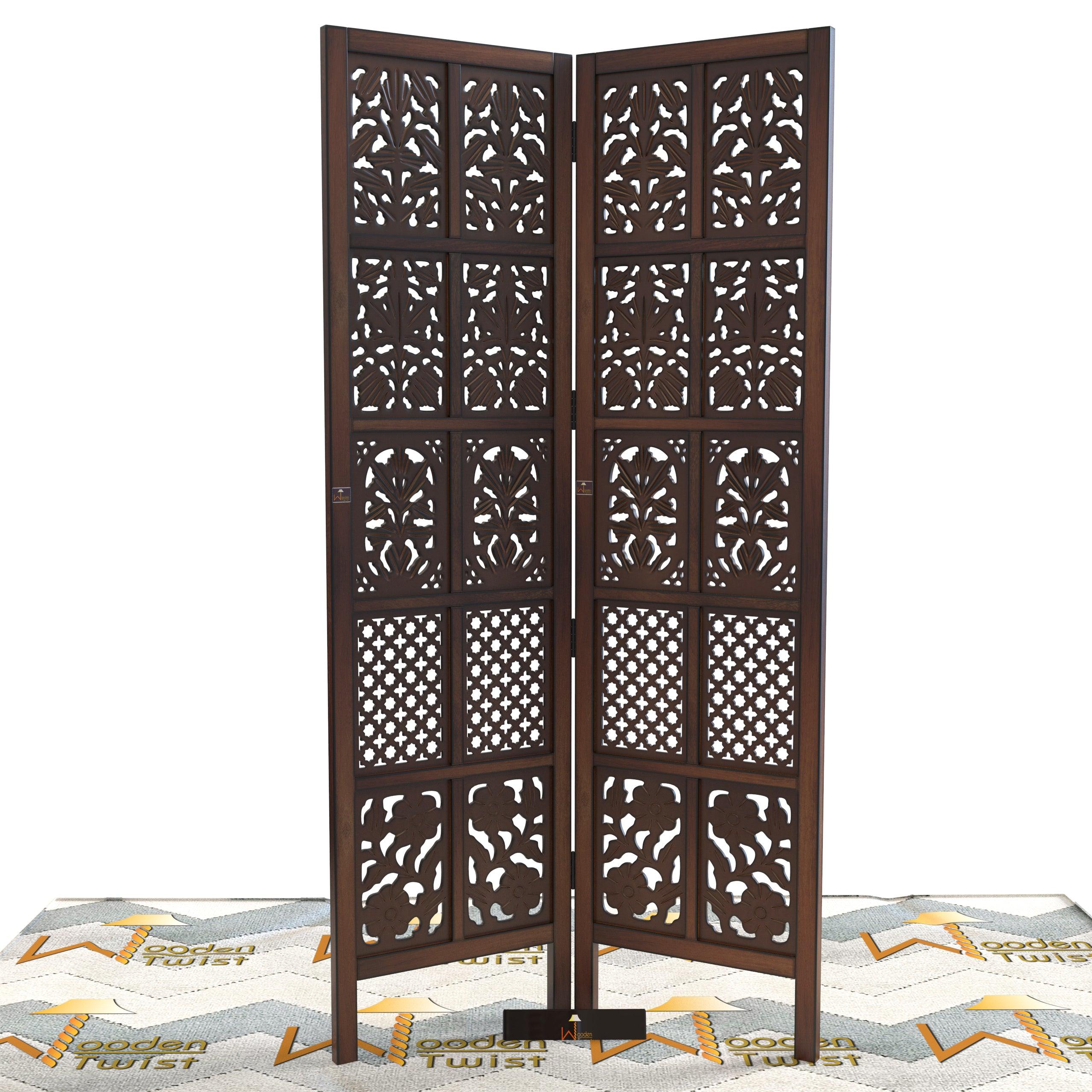 Solid Wood Room Divider (2 Panels) - WoodenTwist