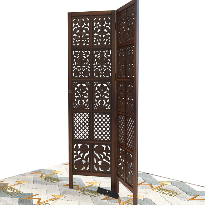 Solid Wood Room Divider (2 Panels) - WoodenTwist