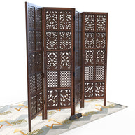 Wooden Room Divider/Wood Separator/Office Furniture/Wooden Partition 3 Panel - WoodenTwist
