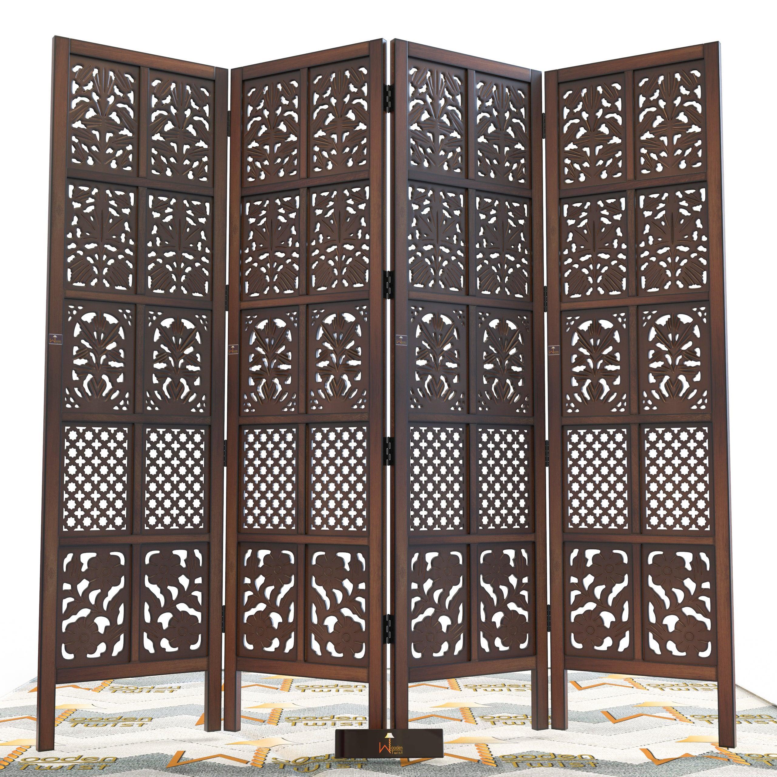 Wooden Room Divider/Wood Separator/Office Furniture/Wooden Partition 3 Panel - WoodenTwist