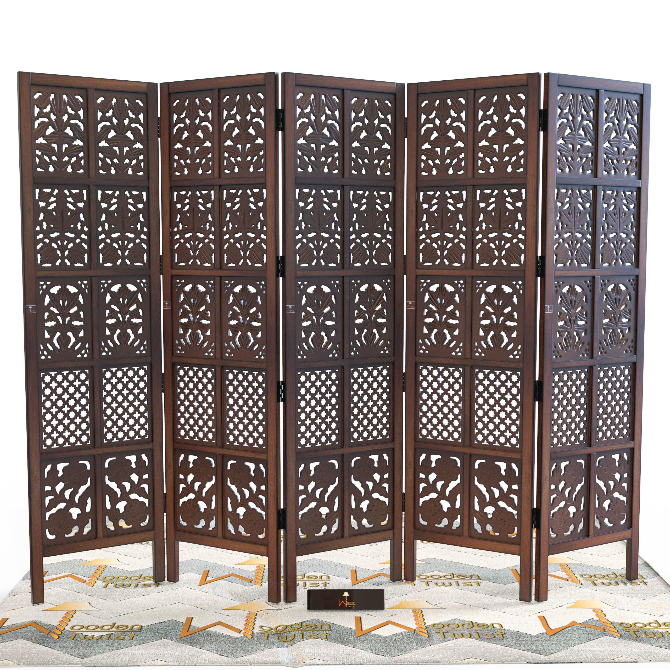 Wooden Room Divider/Wood Separator/Office Furniture/Wooden Partition 3 Panel - WoodenTwist