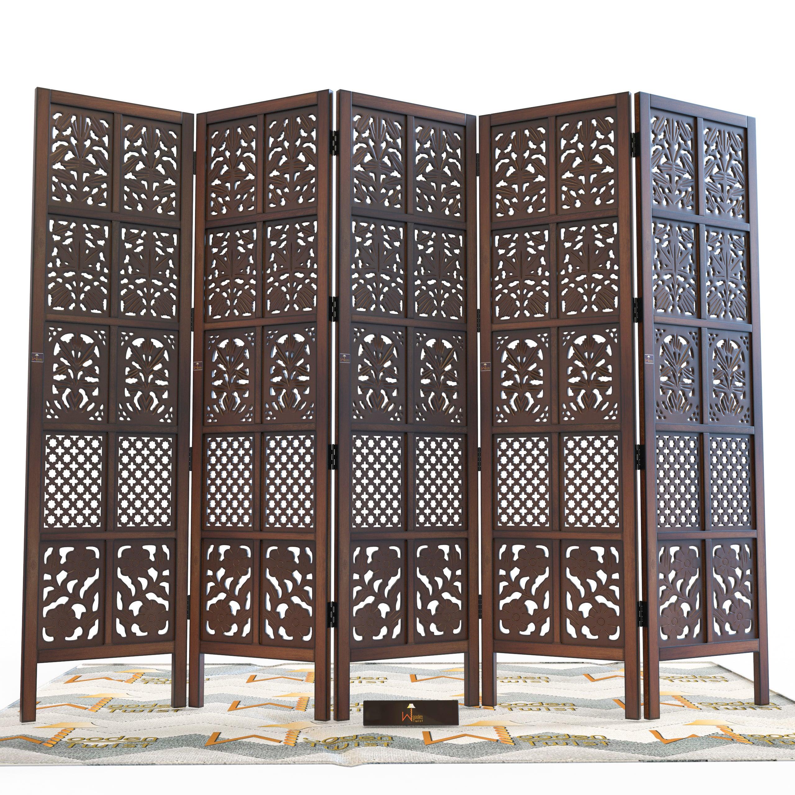 Wooden Room Divider/Wood Separator/Office Furniture/Wooden Partition 3 Panel - WoodenTwist