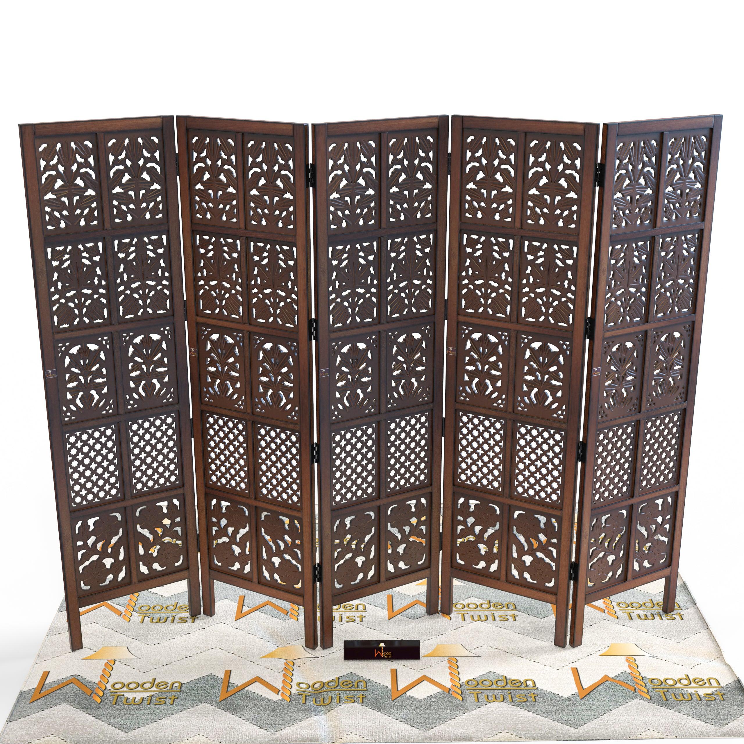 Wooden Room Divider/Wood Separator/Office Furniture/Wooden Partition 3 Panel - WoodenTwist