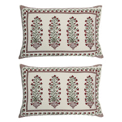 Rajasthani Jaipuri Cotton Block Print Double Bedsheets with 2 Pillow Covers - WoodenTwist