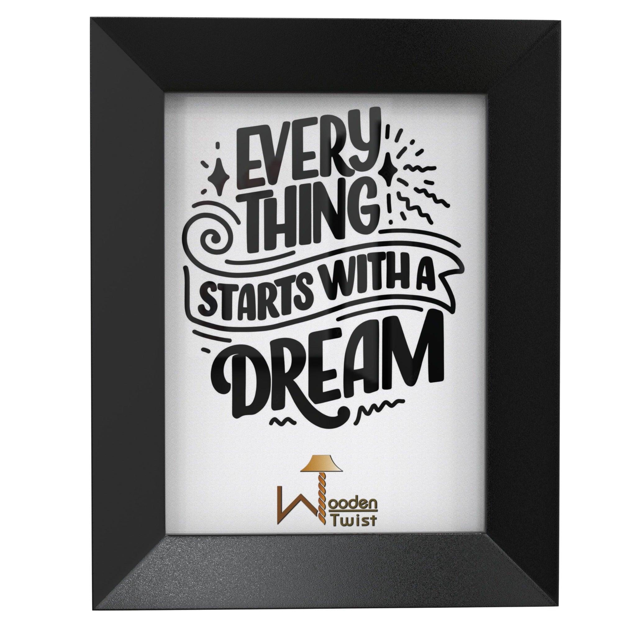 Motivational And Inspiring Quotes Wooden Wall Photo Frame For Gifts Home Decorative Office (Set of 4) - WoodenTwist