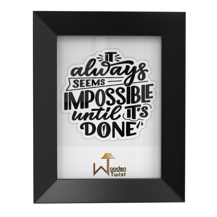 Motivational And Inspiring Quotes Wooden Wall Photo Frame For Gifts Home Decorative Office (Set of 4) - WoodenTwist