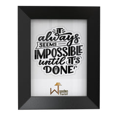 Motivational And Inspiring Quotes Wooden Wall Photo Frame For Gifts Home Decorative Office (Set of 4) - WoodenTwist