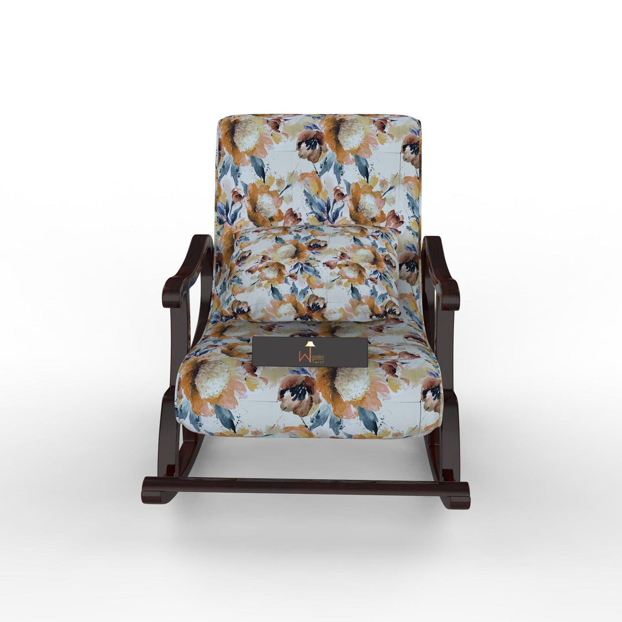Faby Recliner Rocking Chair With Pillow - WoodenTwist