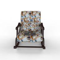 Faby Recliner Rocking Chair With Pillow - WoodenTwist