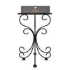 Metal Plant Stand Patio Indoor Outdoor Wrought Iron/Flowers Planter Shelf (1 Tier Black)