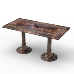 Wooden Twist Sculpte Hand Carved Solid Wood Coffee Table - WoodenTwist