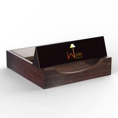 Square Plain Napkin Holder in Sheesham Wood - WoodenTwist