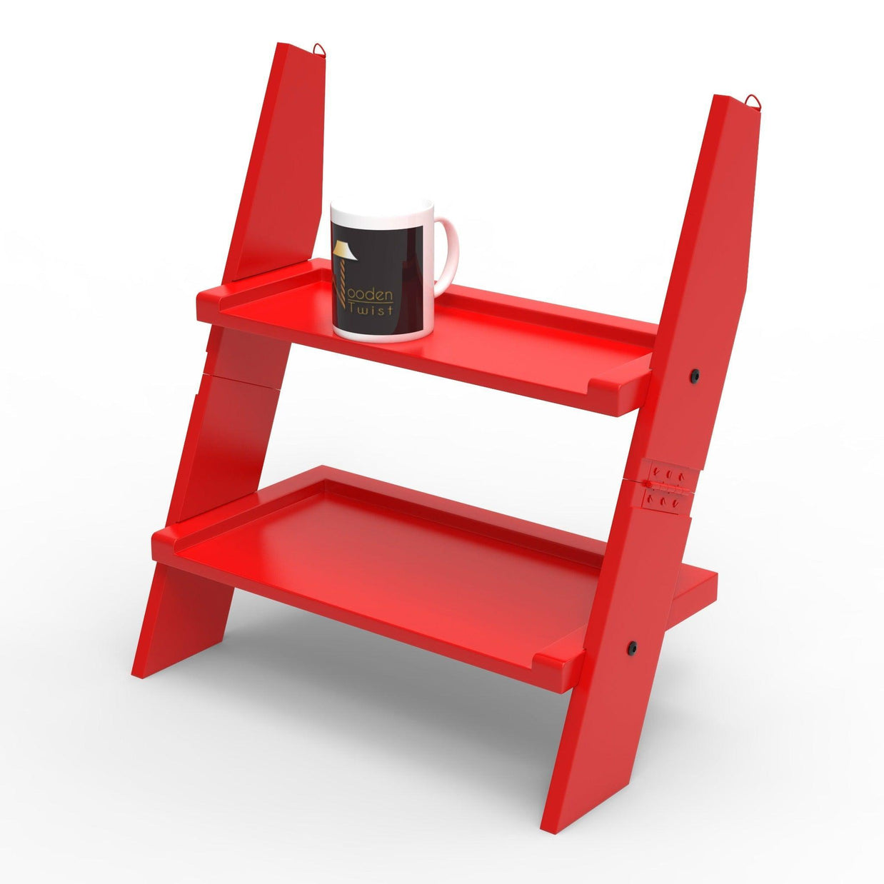 Leaning Bookcase Ladder and Room Organizer - WoodenTwist