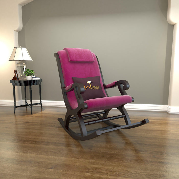 Mecedora Premium Sheesham Wood Rocking Chair