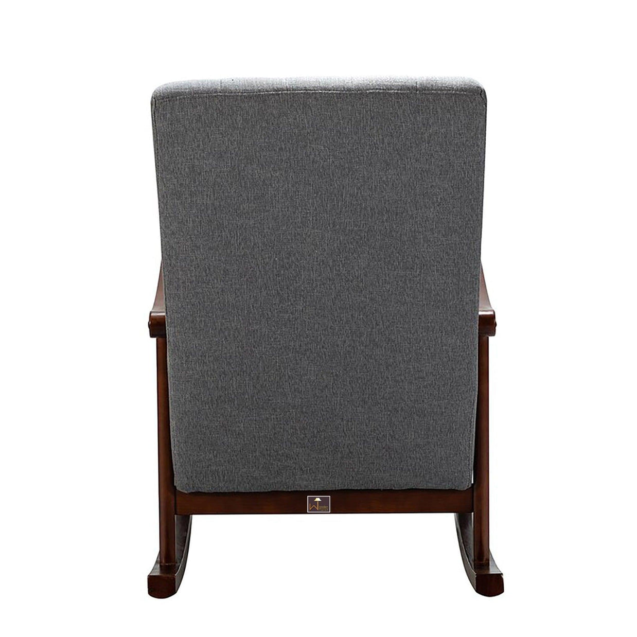 Risco Rocking Chair With Button Tufted Back ( Grey ) - WoodenTwist