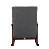 Risco Rocking Chair With Button Tufted Back ( Grey ) - WoodenTwist