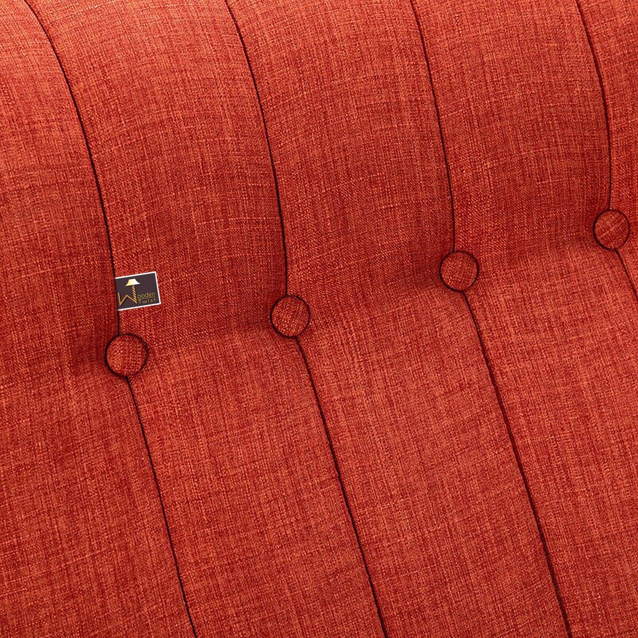 Risco Rocking Chair With Button Tufted Back (Red) - WoodenTwist