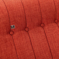 Risco Rocking Chair With Button Tufted Back (Red) - WoodenTwist